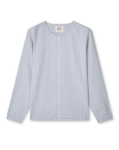 Mads Nørgaard - Soft Crease Funa Top - Sky Captain/Bright Cobalt
